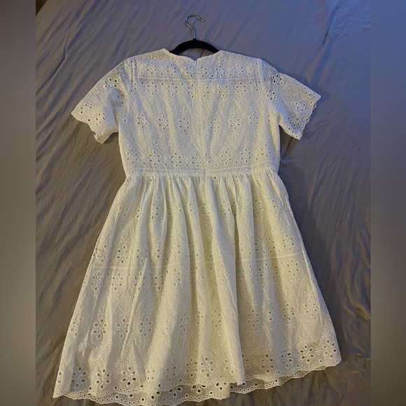 Urban Threads broderie anglaise mini dress in white, UK10 / US8 - Picture 5 of 5